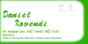 daniel kovendi business card